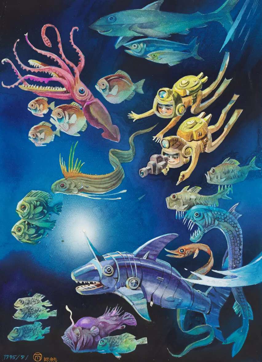 #004 Science fiction painting