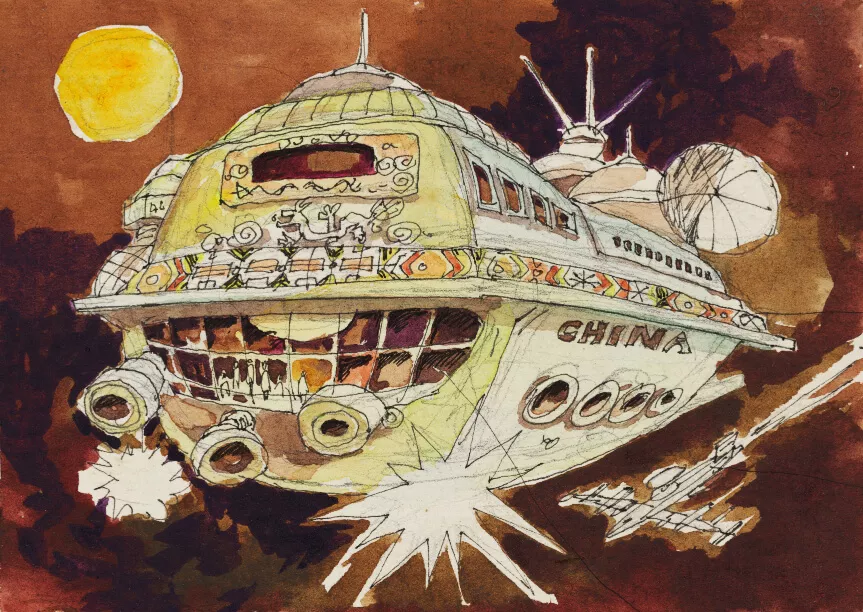 #009 Science fiction painting