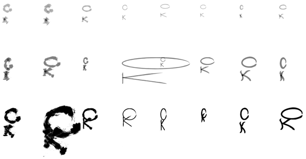 Different expressions of the word OK generated by FaceType