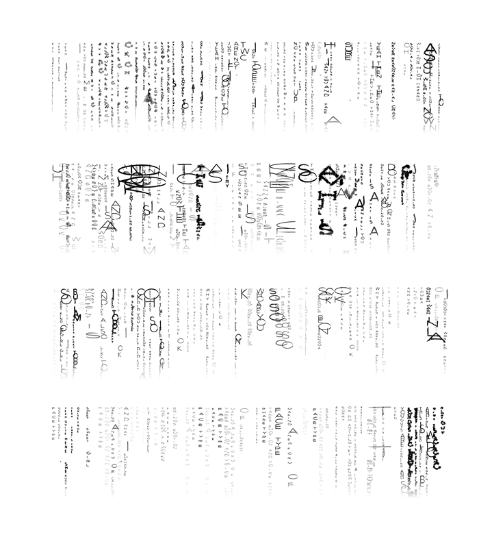 FaceType output produced by several participants over one hour