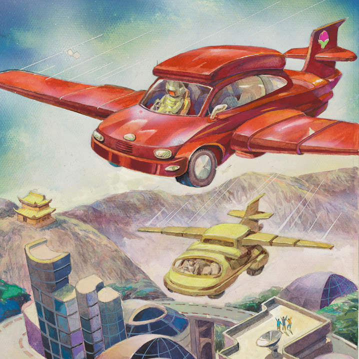 Chinese dragon - flying into space
